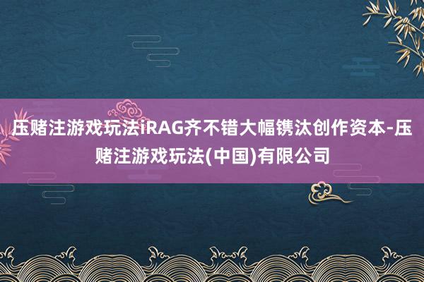 压赌注游戏玩法iRAG齐不错大幅镌汰创作资本-压赌注游戏玩法(中国)有限公司