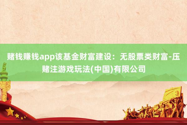 赌钱赚钱app该基金财富建设：无股票类财富-压赌注游戏玩法(中国)有限公司