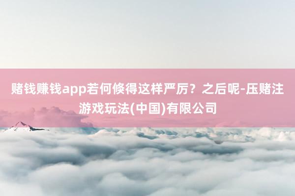 赌钱赚钱app若何倏得这样严厉？之后呢-压赌注游戏玩法(中国)有限公司