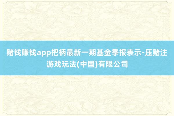 赌钱赚钱app把柄最新一期基金季报表示-压赌注游戏玩法(中国)有限公司