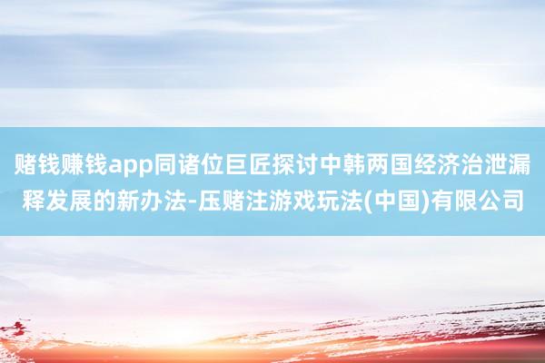 赌钱赚钱app同诸位巨匠探讨中韩两国经济治泄漏释发展的新办法-压赌注游戏玩法(中国)有限公司