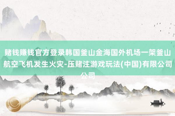 赌钱赚钱官方登录韩国釜山金海国外机场一架釜山航空飞机发生火灾-压赌注游戏玩法(中国)有限公司