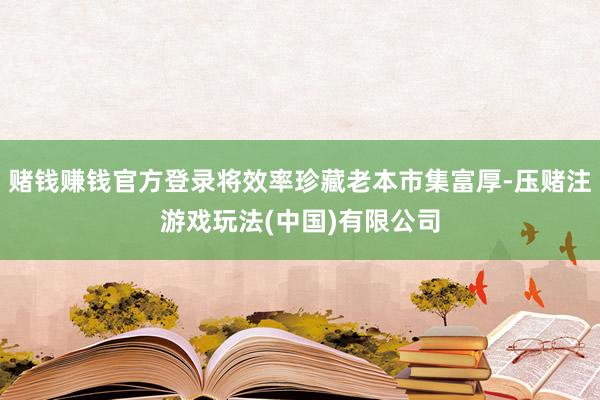 赌钱赚钱官方登录将效率珍藏老本市集富厚-压赌注游戏玩法(中国)有限公司