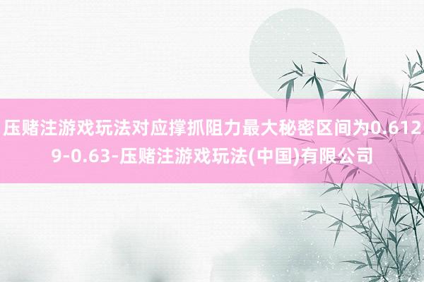 压赌注游戏玩法对应撑抓阻力最大秘密区间为0.6129-0.63-压赌注游戏玩法(中国)有限公司