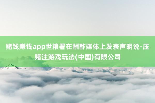 赌钱赚钱app世粮署在酬酢媒体上发表声明说-压赌注游戏玩法(中国)有限公司