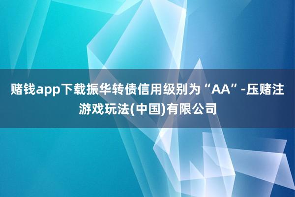 赌钱app下载振华转债信用级别为“AA”-压赌注游戏玩法(中国)有限公司