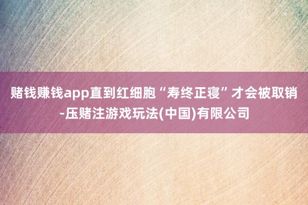 赌钱赚钱app直到红细胞“寿终正寝”才会被取销-压赌注游戏玩法(中国)有限公司