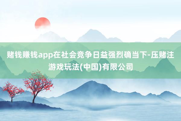 赌钱赚钱app在社会竞争日益强烈确当下-压赌注游戏玩法(中国)有限公司