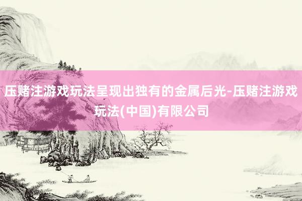 压赌注游戏玩法呈现出独有的金属后光-压赌注游戏玩法(中国)有限公司