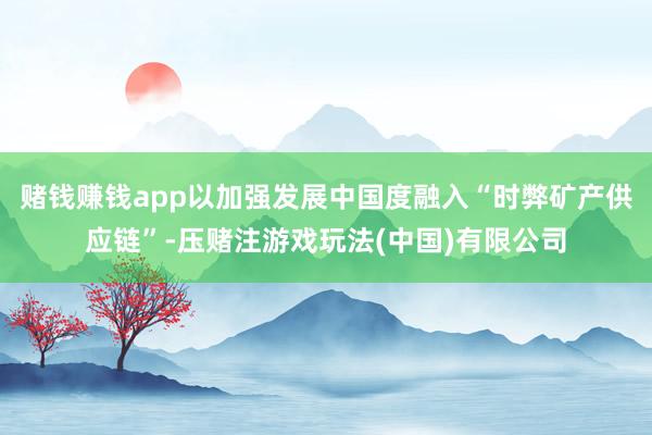 赌钱赚钱app以加强发展中国度融入“时弊矿产供应链”-压赌注游戏玩法(中国)有限公司