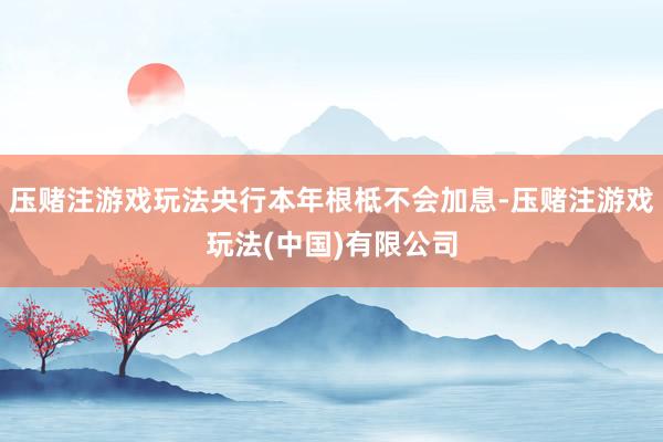 压赌注游戏玩法央行本年根柢不会加息-压赌注游戏玩法(中国)有限公司
