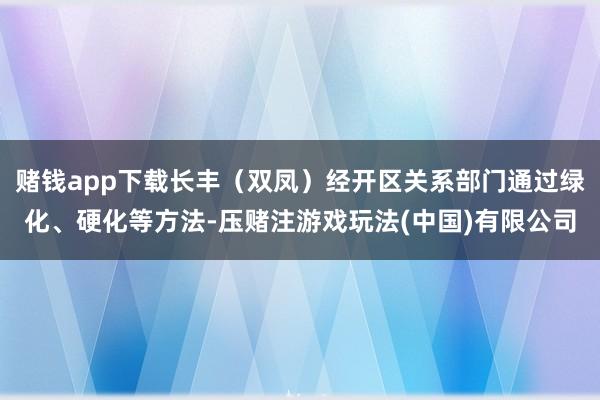 赌钱app下载长丰（双凤）经开区关系部门通过绿化、硬化等方法-压赌注游戏玩法(中国)有限公司