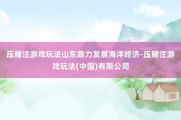 压赌注游戏玩法　　山东鼎力发展海洋经济-压赌注游戏玩法(中国)有限公司
